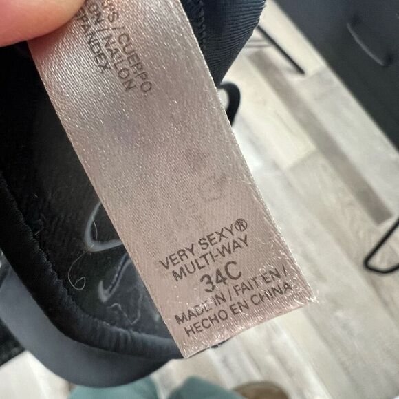 Victoria's Secret Very Sexy Multiway Push Up Bra 34C Black Underwire - Picture 5 of 8